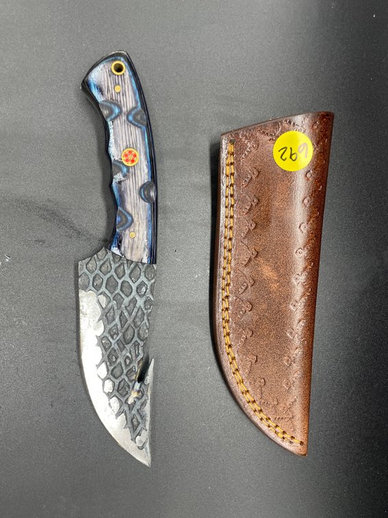 Fixed Blade Knife w/Leather Sheath