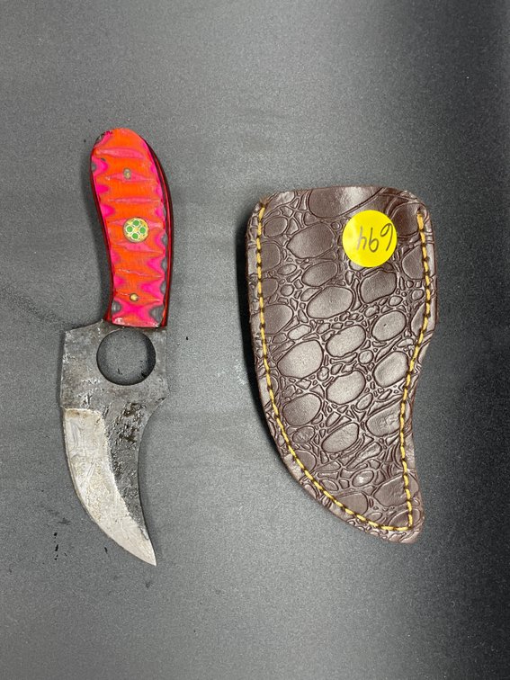 Fixed Blade Knife w/Leather Sheath