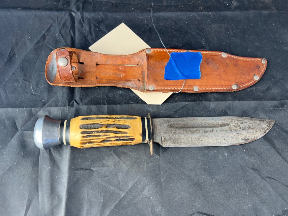 Solingen Fixed Blade Knife w/Leather Sheath