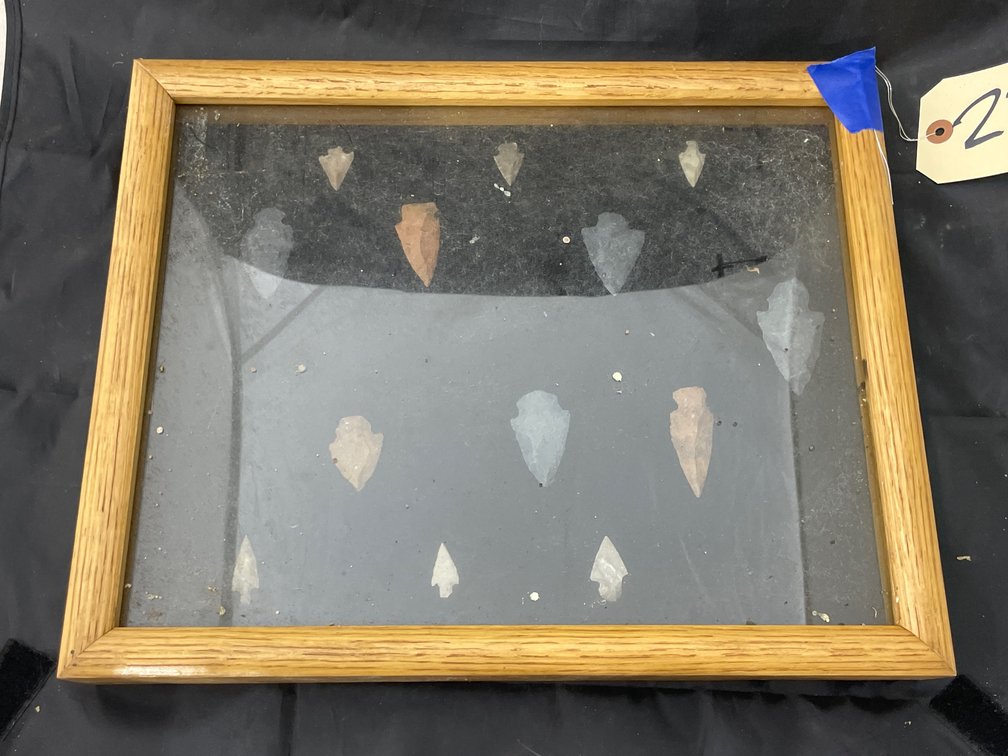13 Arrowheads in Shadow Box
