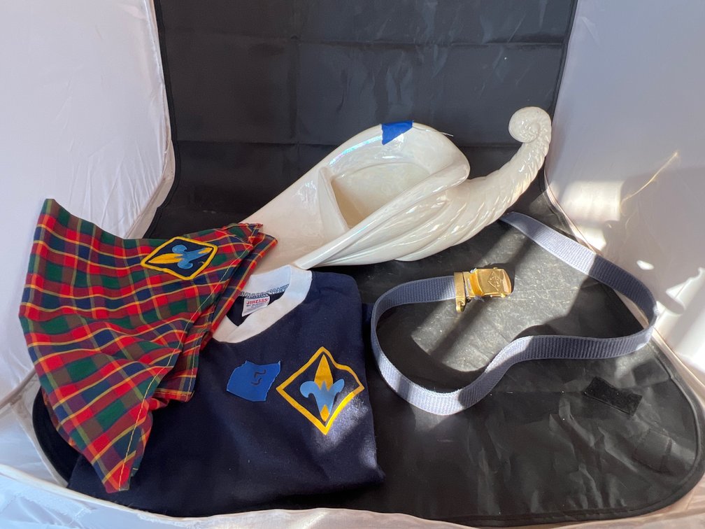 Cornucopia Decor - Boy Scout Shirt - Belt - Handkerchiefs