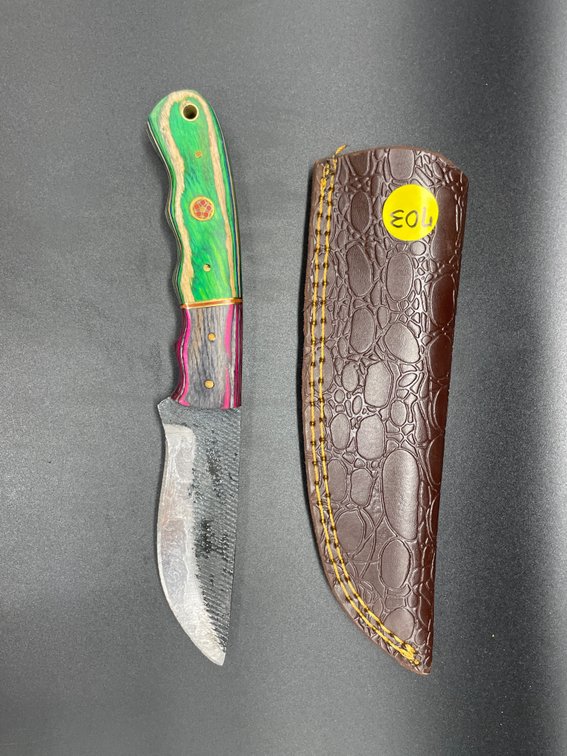 Fixed Blade Knife w/Leather Sheath