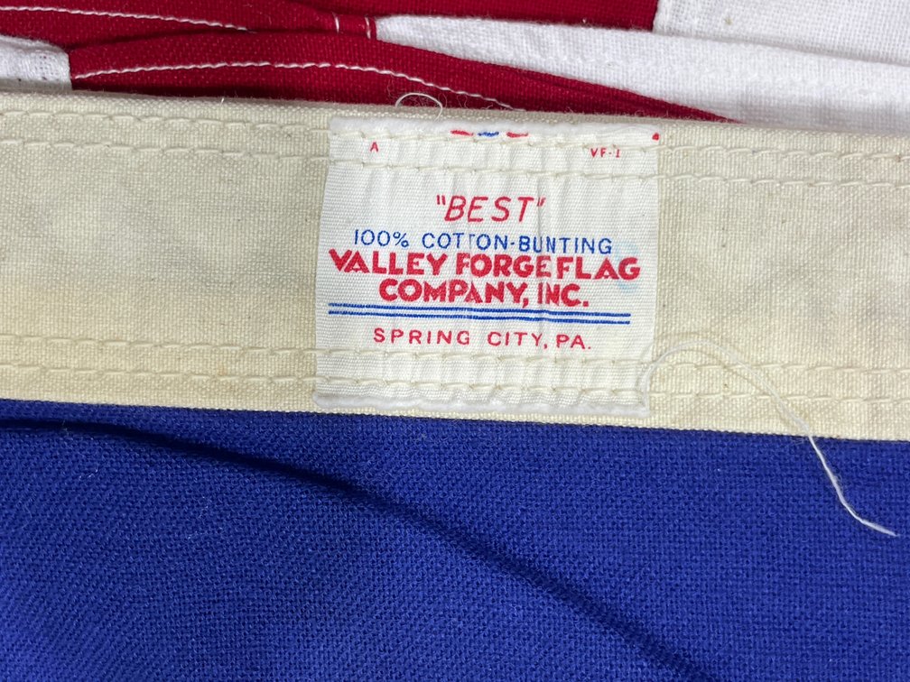 Home Made American Flag w/Embroidered Stars