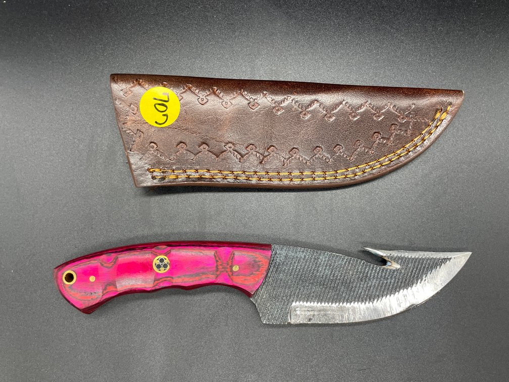Fixed Blade Knife w/Leather Sheath