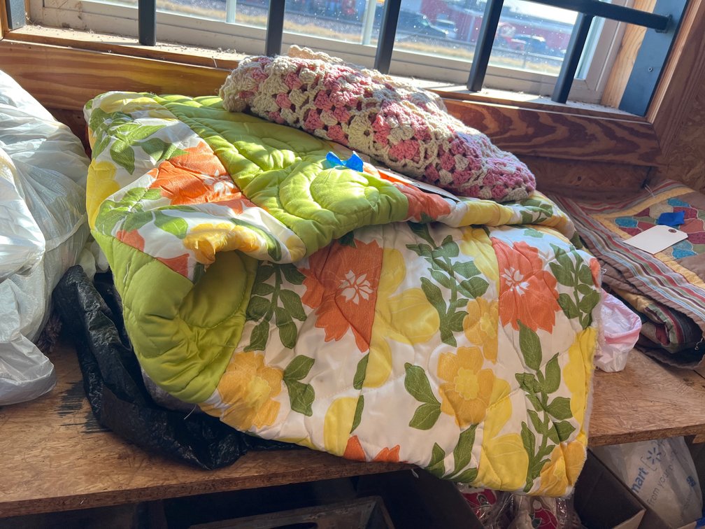 Afghan - Chenille Bedspread & Quilted Bedspread