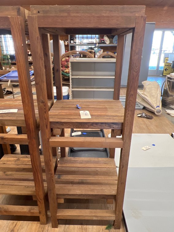 3-Tiered Rustic Wood Shelf 20"L x 20"W x 56"H