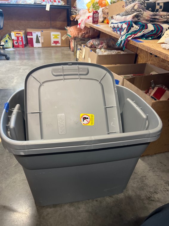 2 - Plastic Totes w/Lids