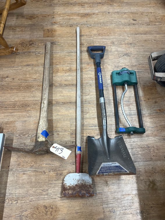 Spade - Pick Axe - Shovel - Sprinkler