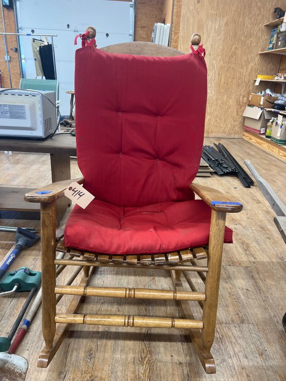 Wooden Rocking Chair w/Cushion