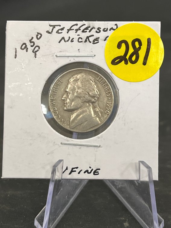 1950-P Jefferson Nickel Very Fine