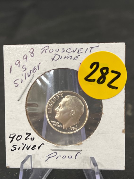 1998-S 90% Silver Proof Roosevelt Dime