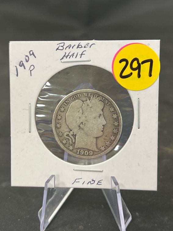 1909-P Barber Half Fine