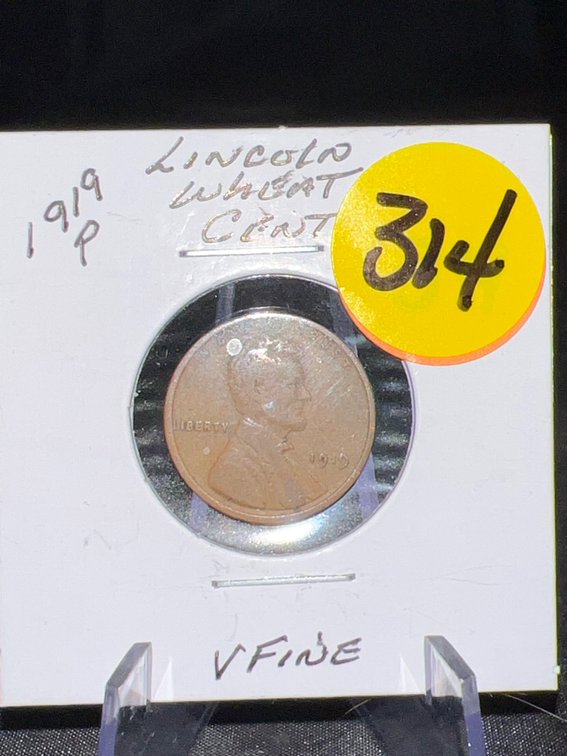 1919-P Lincoln Wheat Cent Very Fine