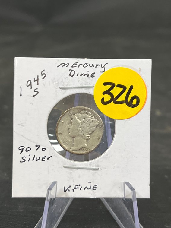 1945-S 90% Silver Mercury Dime Very Fine