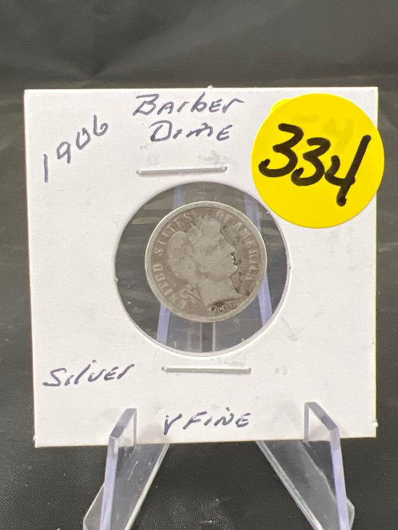 1906 Silver Barber Dime Very Fine