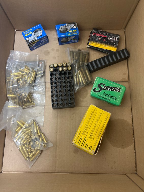 Assorted Brass & Partial Boxes Assorted Ammo