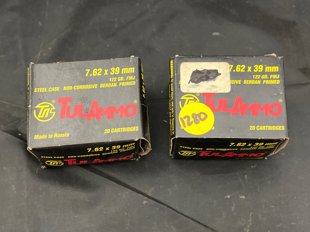 2pc - 7.62x39 Ammo