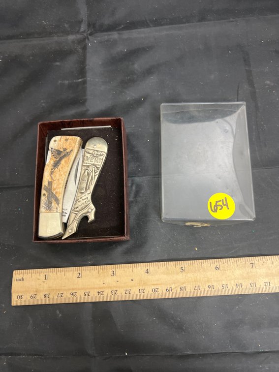 2 Pcs - Dring Neigh Folding Knife & Pocket Knife Set in box