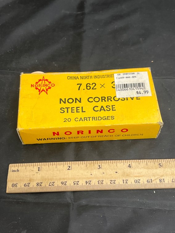 Box of Norinco 7.62x39mm Brass