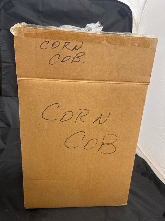 Box of Ground Corn Cobs