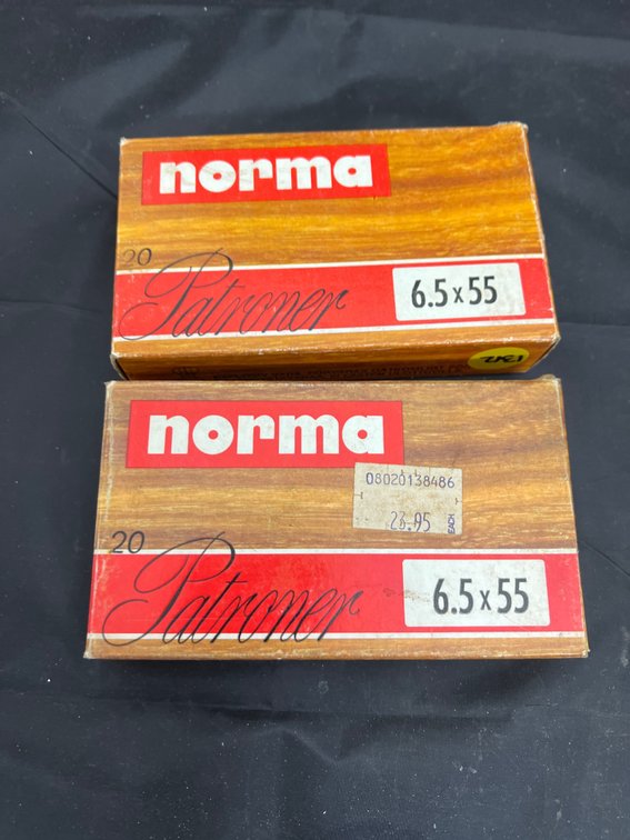 2pc - 6.5x55 Ammo - 1 is Partial Box