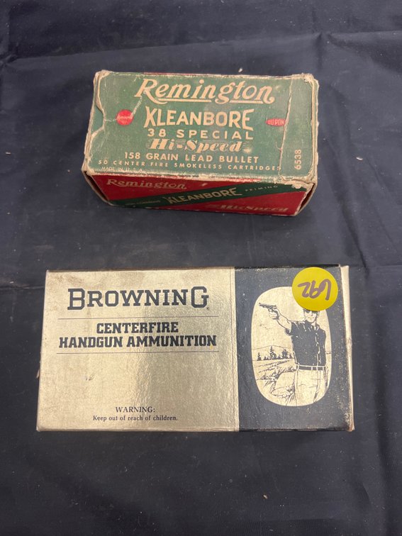 2 Boxes - Remington 38 Spec Empty Box - Browning 38 Special Brass 5 Rounds