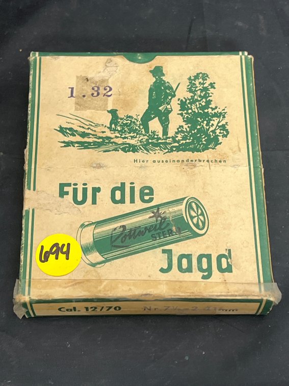 Box of Fue Die Jagd 12-70 Cal Ammo