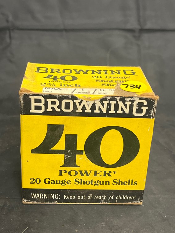Browning 40 Power 20 Gauge Shotgun Shells - Empty Box