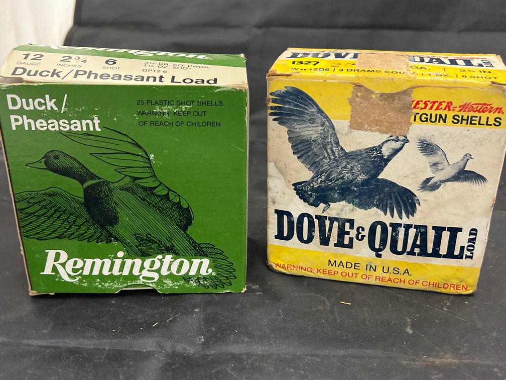 2pc - 12 Ga. Ammo - 1 Empty Box