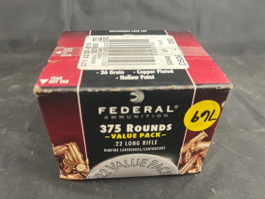 Box of Federal 22 Long Rifle Ammo
