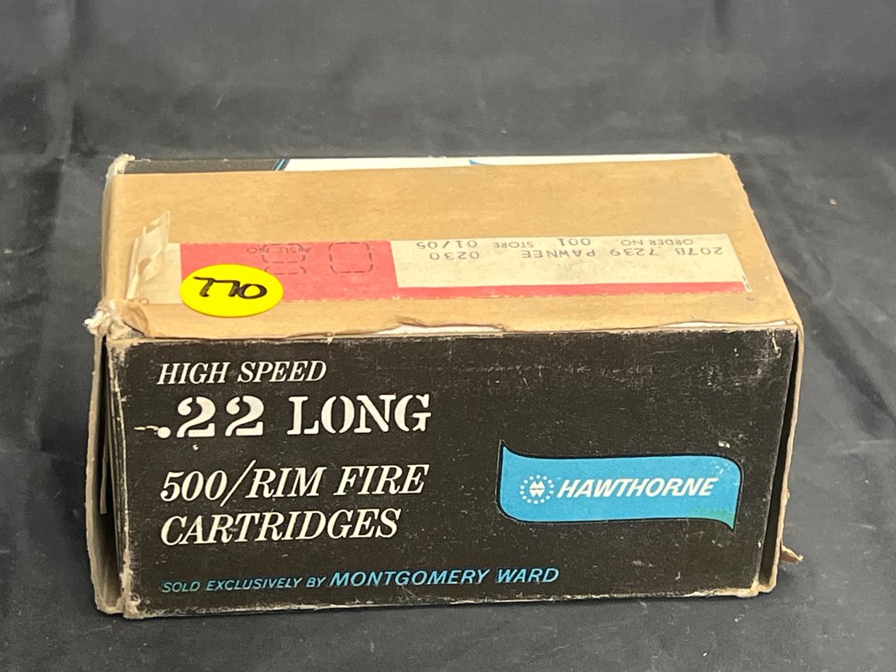 Box of Hawthorne High Speed 22 Long Ammo - missing 1 box