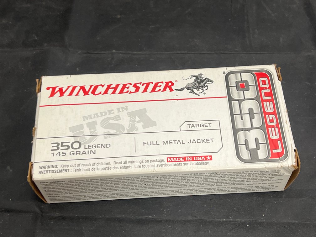 Box of Winchester 350 Legend Target Brass