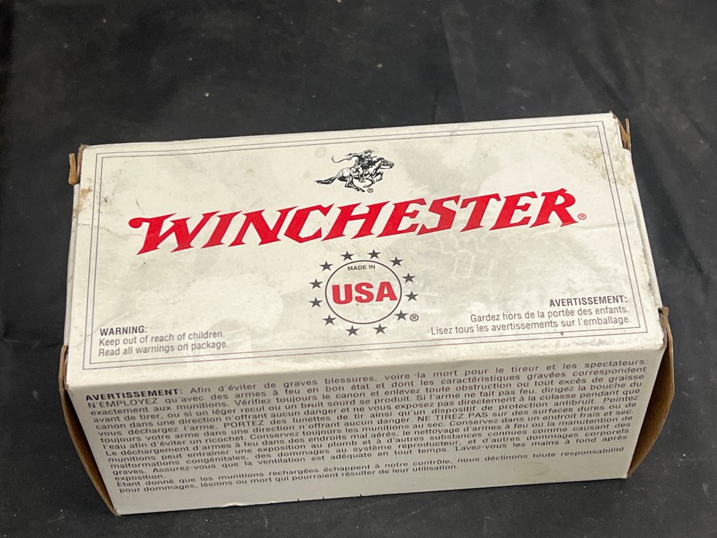 Box of Winchester 380 Auto Ammo Partial Box