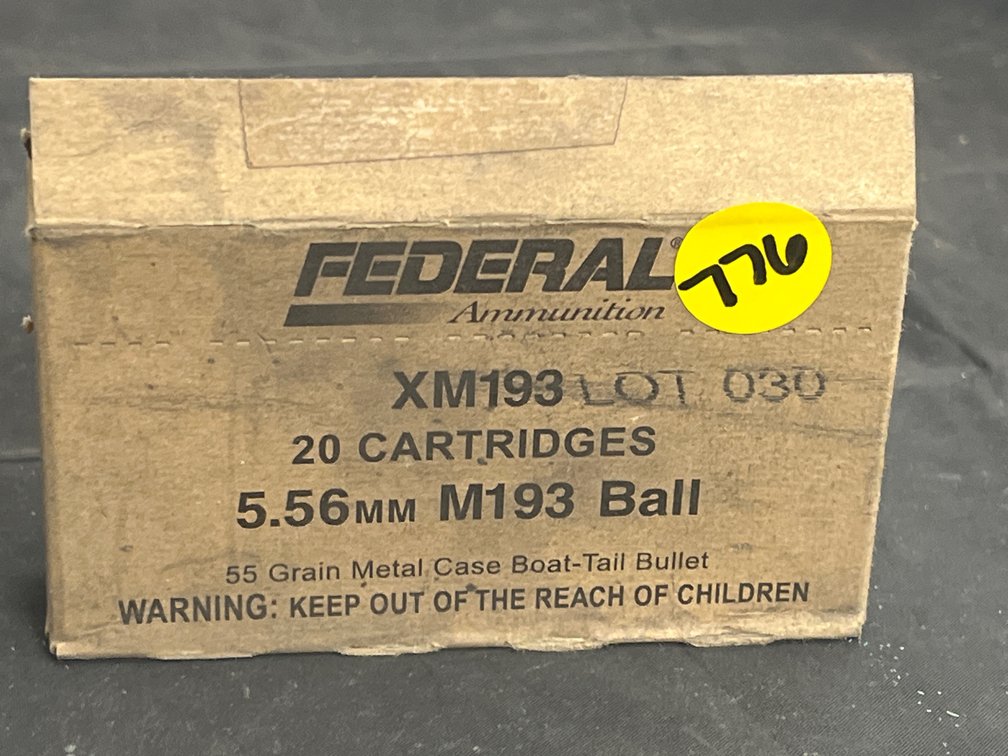 Federal 5.56mm M193 Ball Partial Box