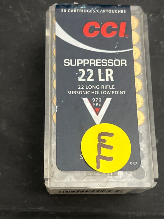 Box of CCI Suppressor 22 LR Partial Box Ammo