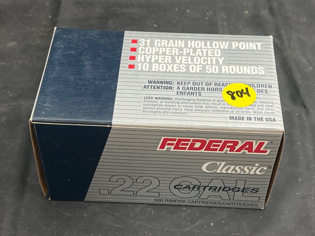 Box Federal Classic 22 LR Ammo - missing 1 box