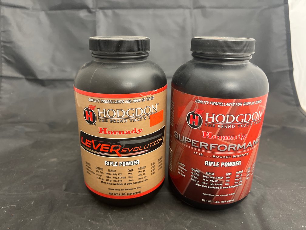 2 Pcs - Hodgdon Hornady Rifle Powder - Partial Canisters
