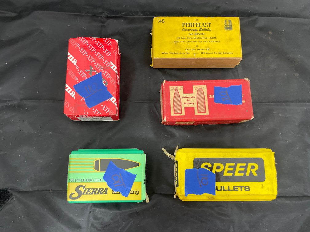 5 Pcs - 45 Cal Bullets - 44 Cal Bullets
