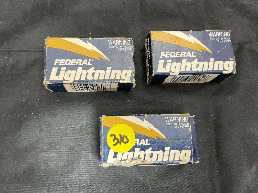 3 Boxes Federal Lightning 22 LR Ammo
