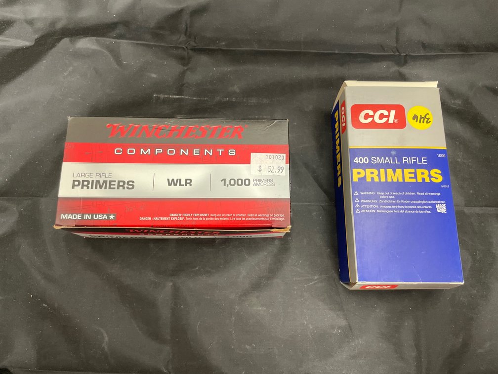 2 Pcs - Partial Box CCI Primers Small Rifle & 1000 Winchester