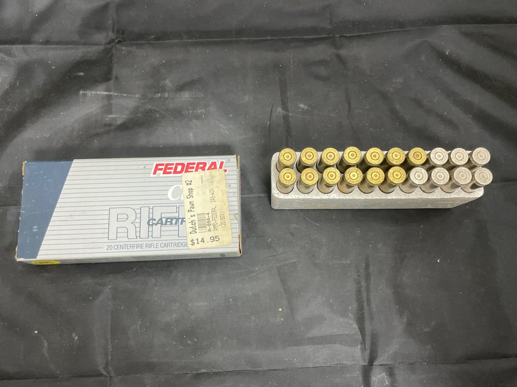 2 Boxes - Federal 243 Win Brass Only & Winchester Brass Only