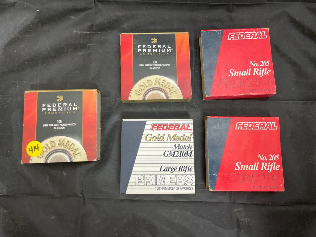 5 Pcs - Federal Primers - 1 Full & 1 Partial Small Rifle Primers
