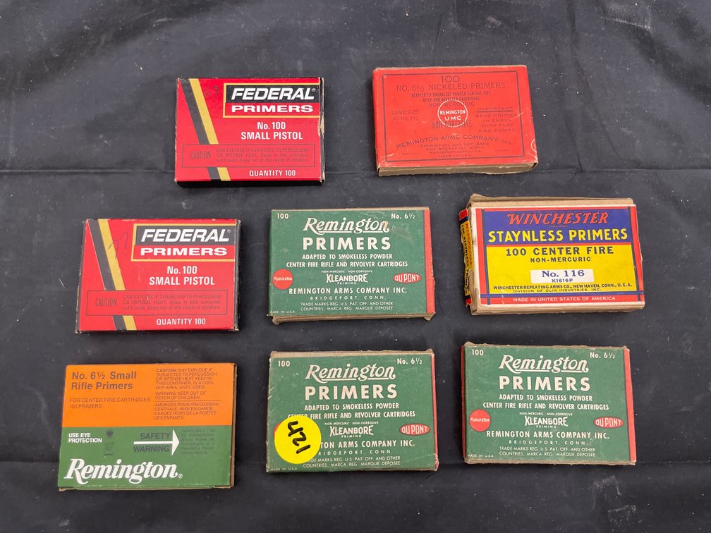 8 Pcs - Full & Partial Boxes Small Pistol Primers