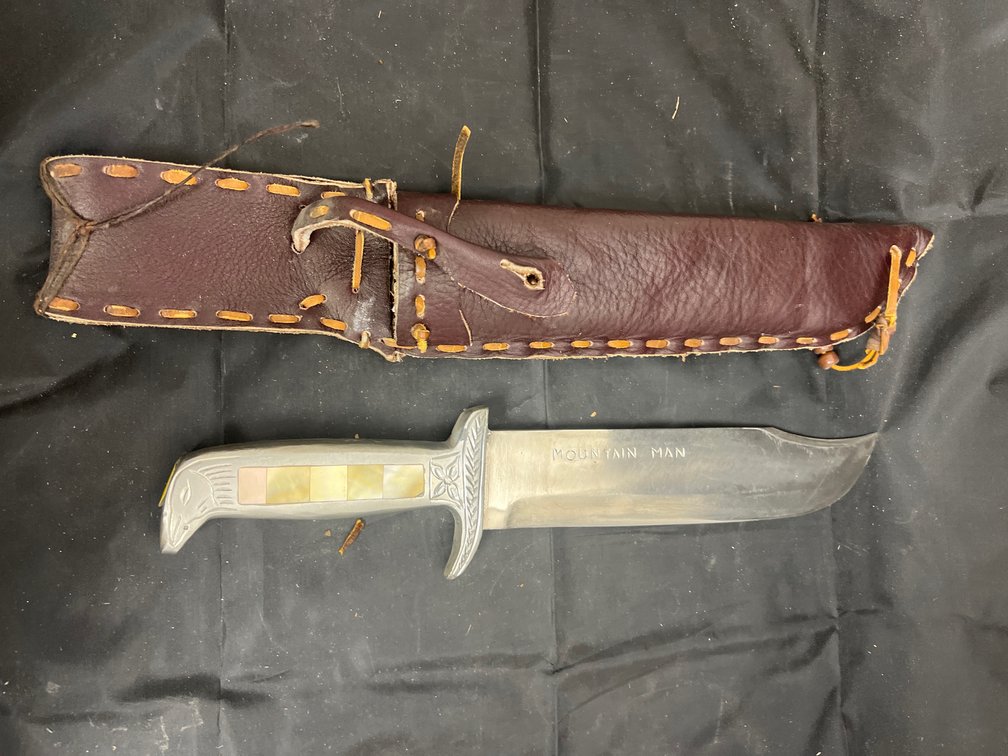 Mountain Man Fixed Blade Knife w/Leather Sheath