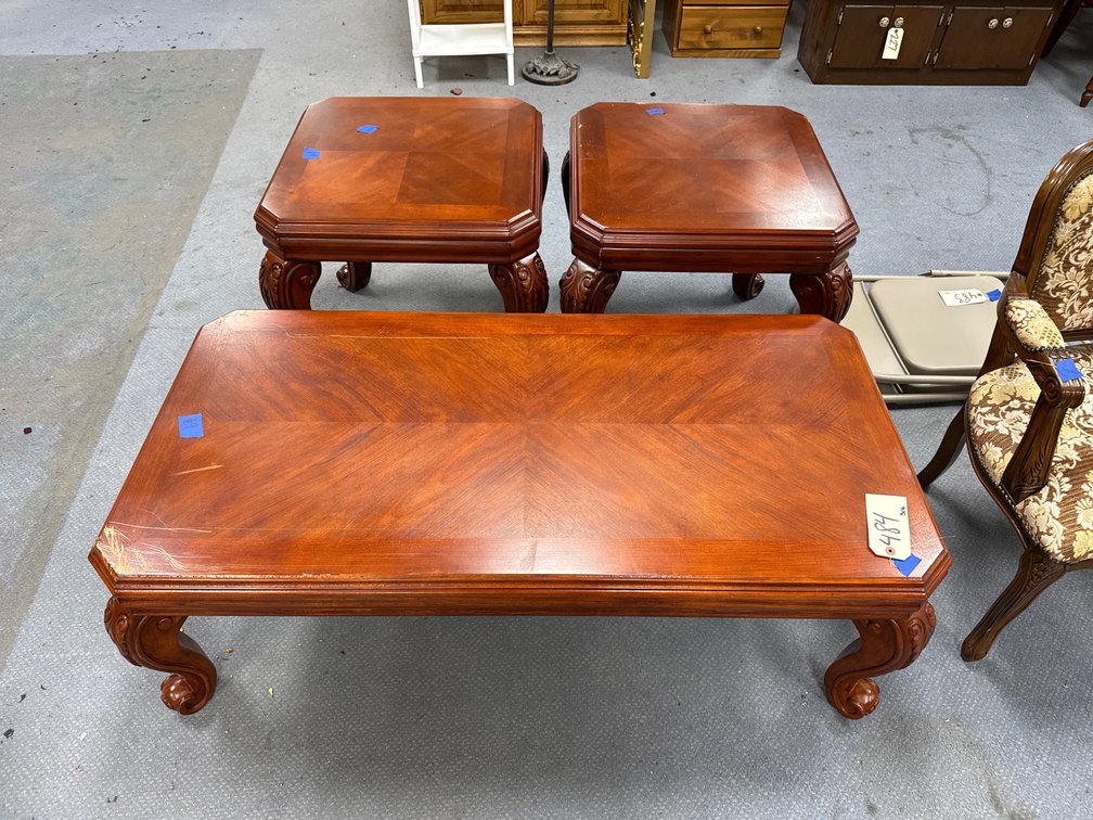 3 Pcs - Coffee Table & 2 End Tables