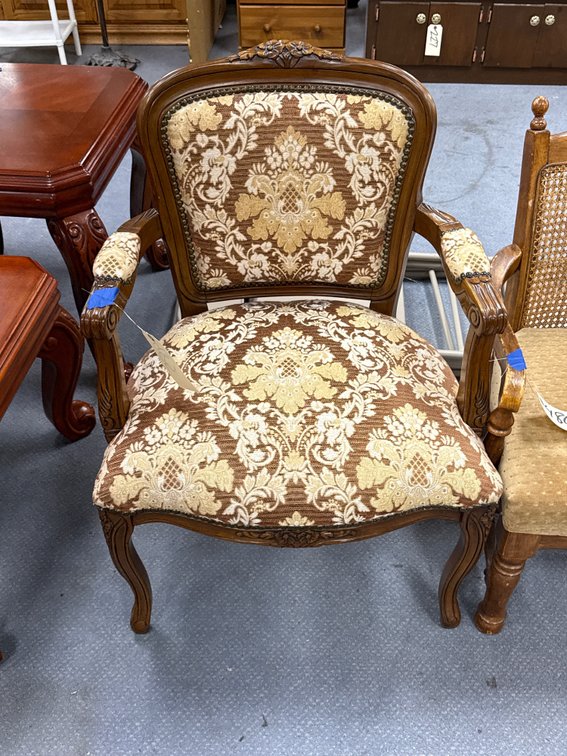 Wood & Upholstered Chair