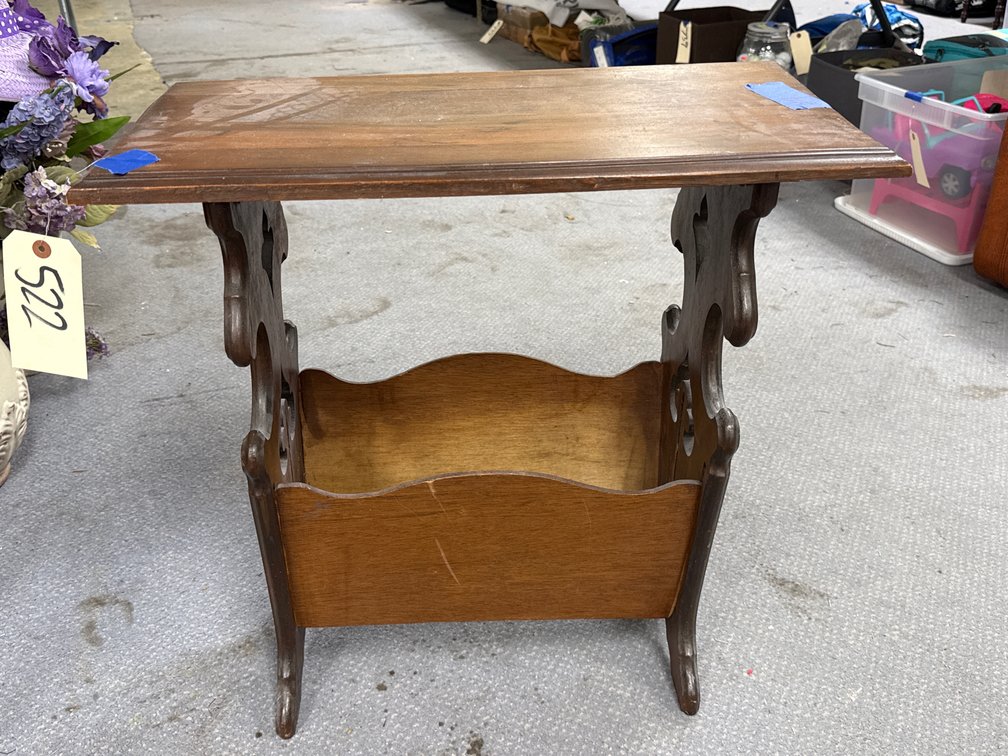 Wooden Magazine Rack Table 24"L x 12"W x 24"H