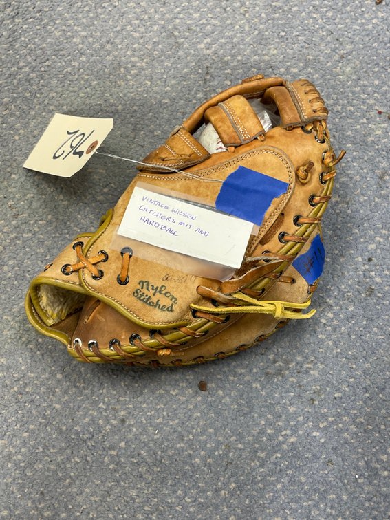 Vintage Wilson Catcher's Mitt & Baseball