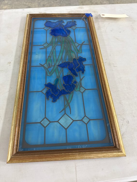 Framed Stained Glass Art 23"x12"