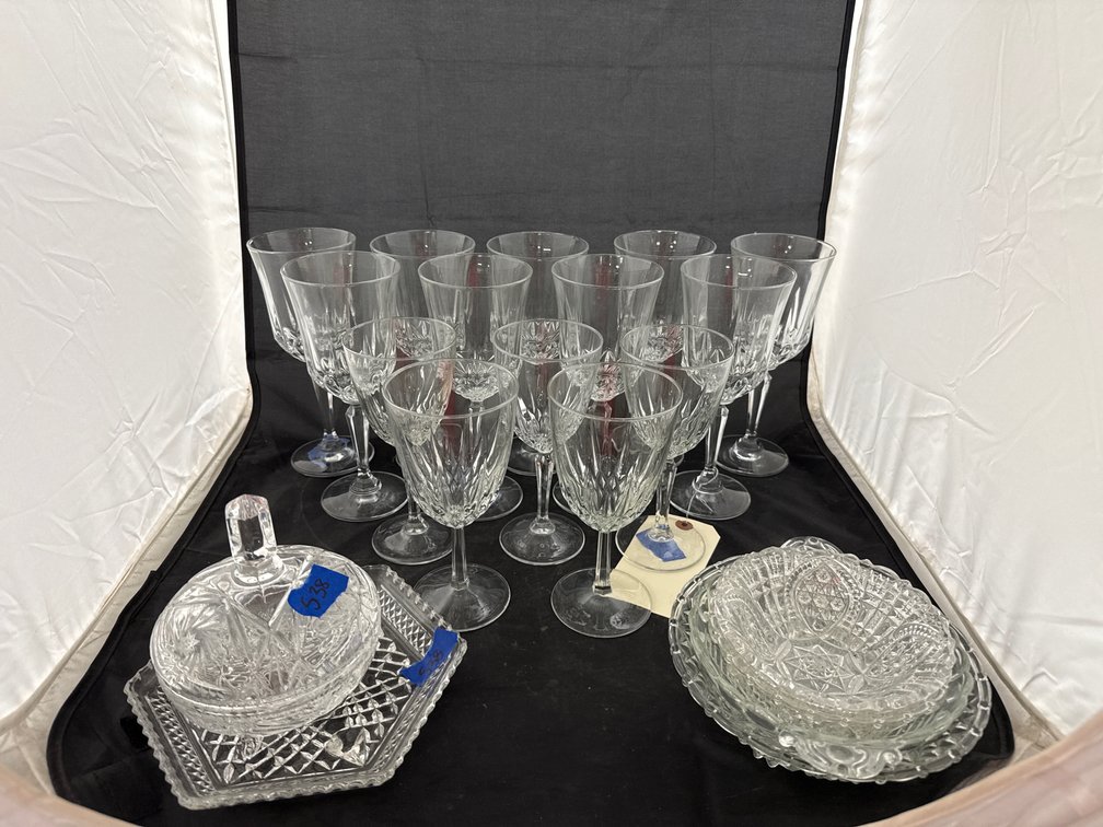 Clear Glass Stemware - Bowls & Candy Dish